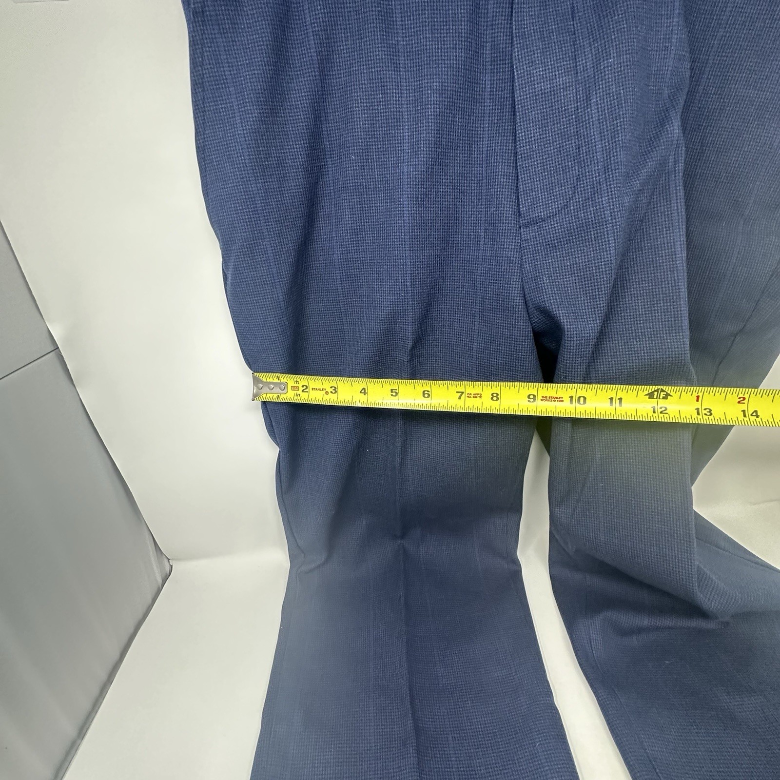 Brooks Brothers Advantage Chino Pants Men Size 36 X 34 Navy Plaid Clark