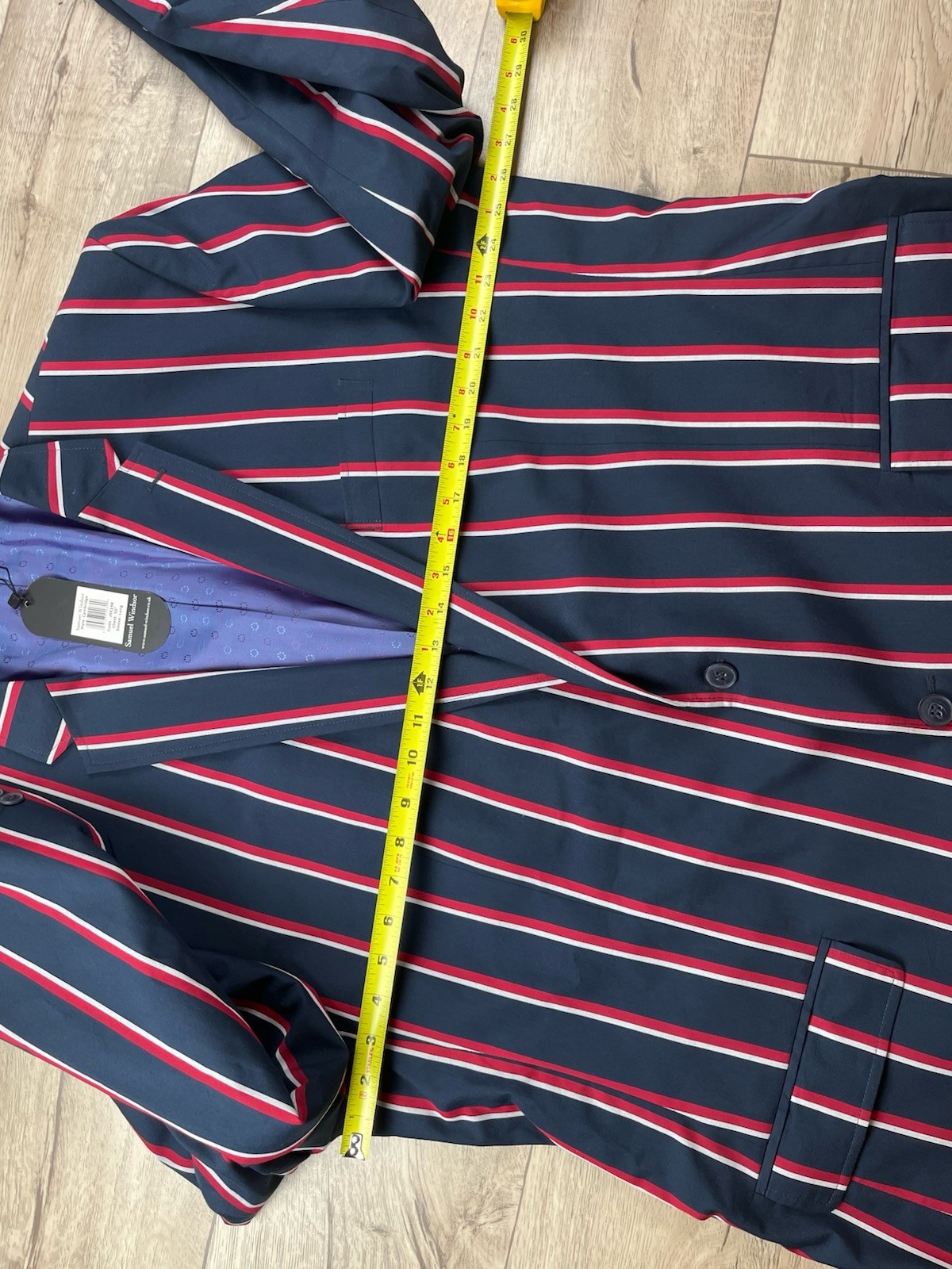 Samuel Windsor Jacket Blazer Men’s Sz 50L Stripe Boating Party Henley Regatta