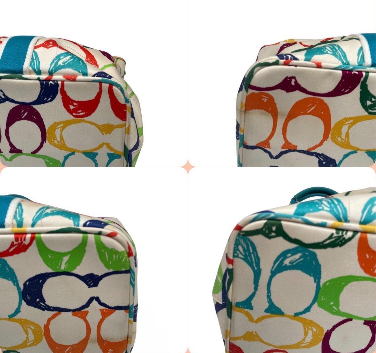 COACH Poppy Signature Tote Bag Multi