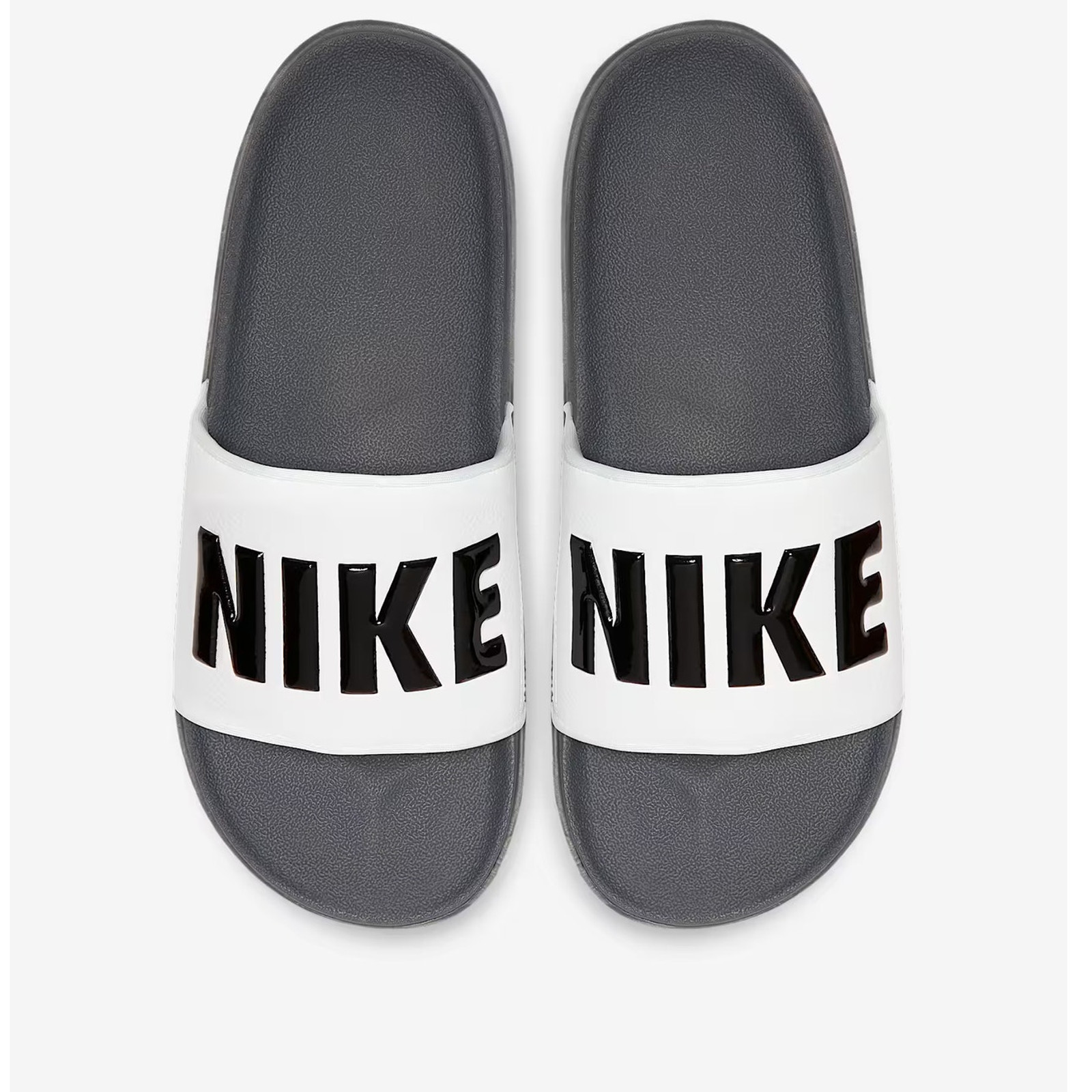 NEW Nike Offcourt Slides Men’s Size 10 White Black Sandals BQ4639-001
