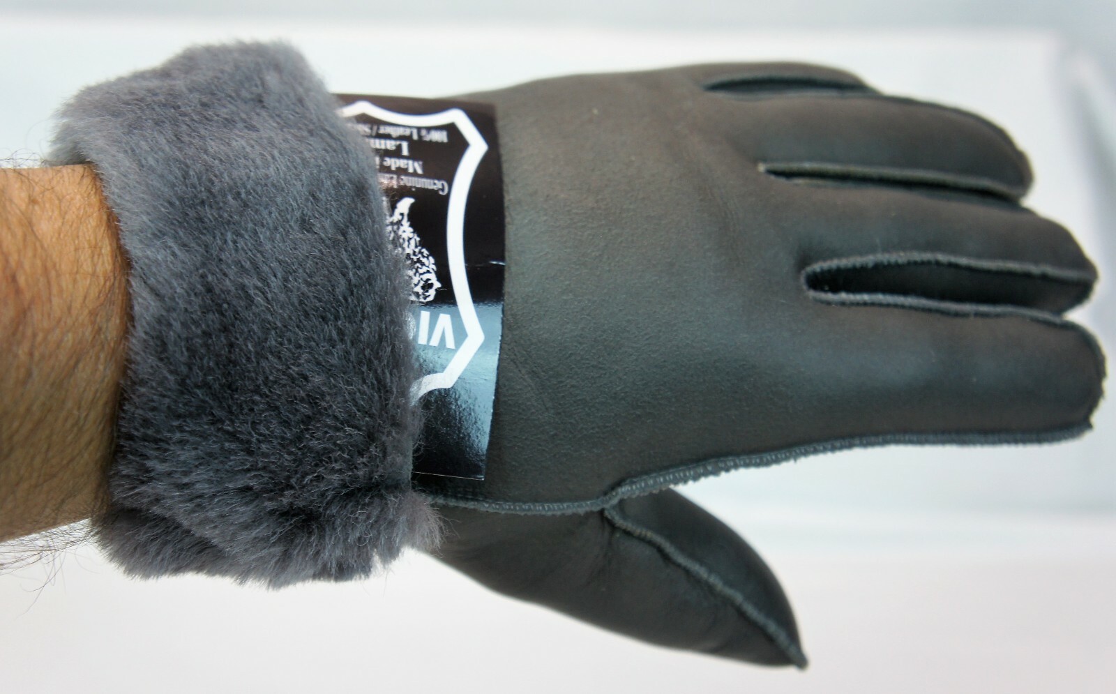 4 COLORS REAL GENUINE SHEEPSKIN SHEARLING LEATHER GLOVES UNISEX Fur Winter S-2XL