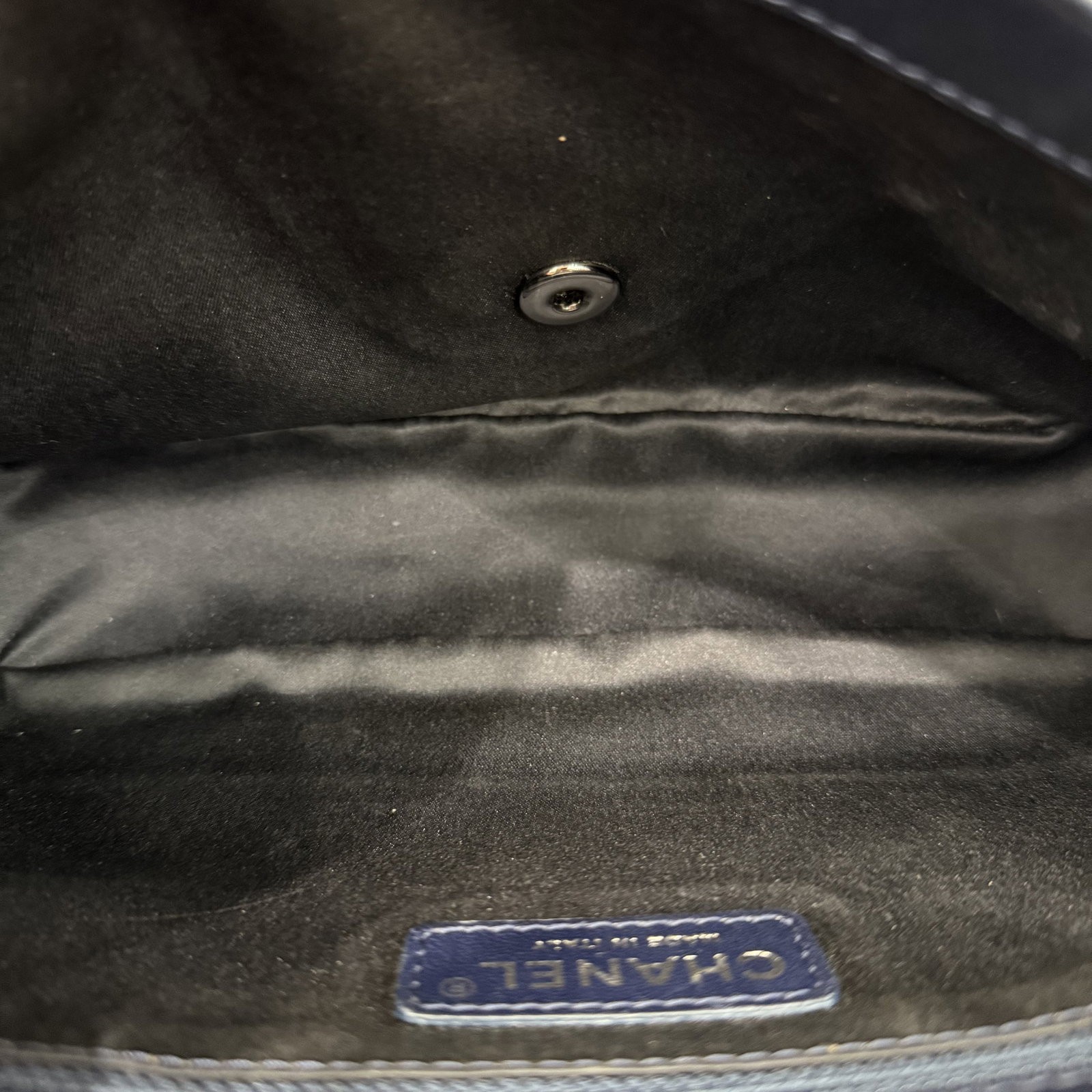Chanel Medium Single Flap Blue Sequin Lambskin Satin (jx030926a7)