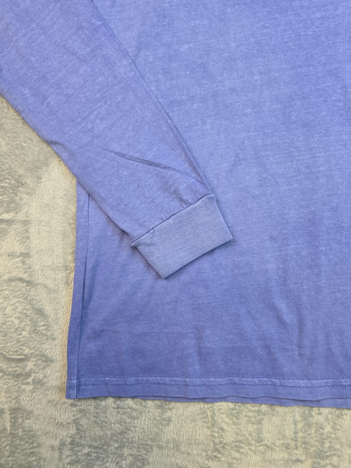 nwot STATE COMPANY Cotton LS Crewneck T-Shirt Men’s MEDIUM M Blue USA BALD EAGLE