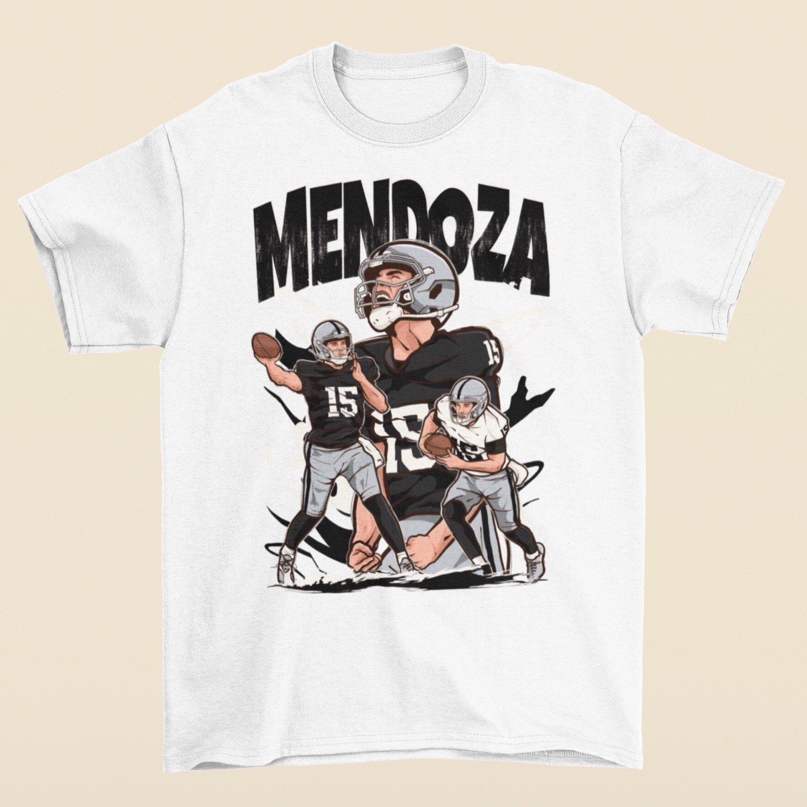 Fernando Mendoza Cartoon Style Las Vegas Football T-Shirt