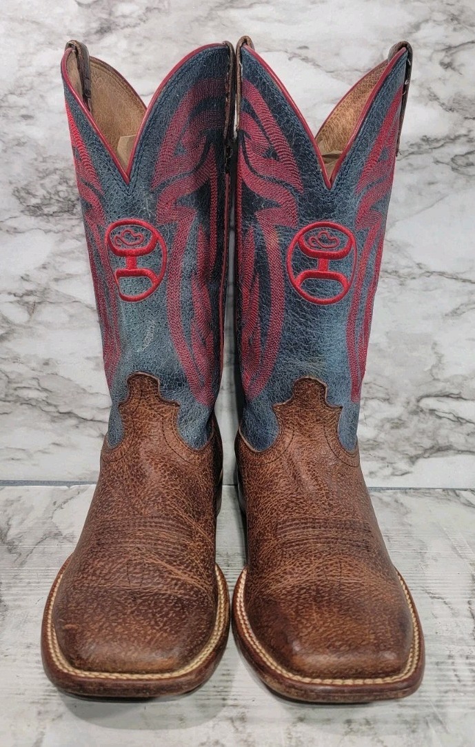 Twisted X Hooey Brown Leather Cowboy Boots MHY0020 Men’s Size 8 D
