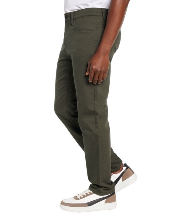 Men’s Express Slim Fit 5 Pocket Olive Pants 34 X 32 NWT MSRP 88.00 Free Shipping