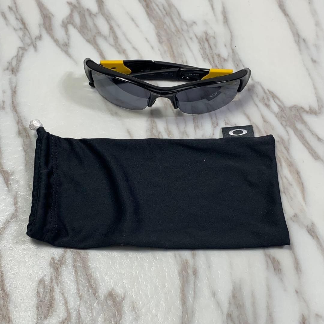 Oakley Flak Jacket Sunglasses Black Yellow Mens Sports Eyewear Authentic