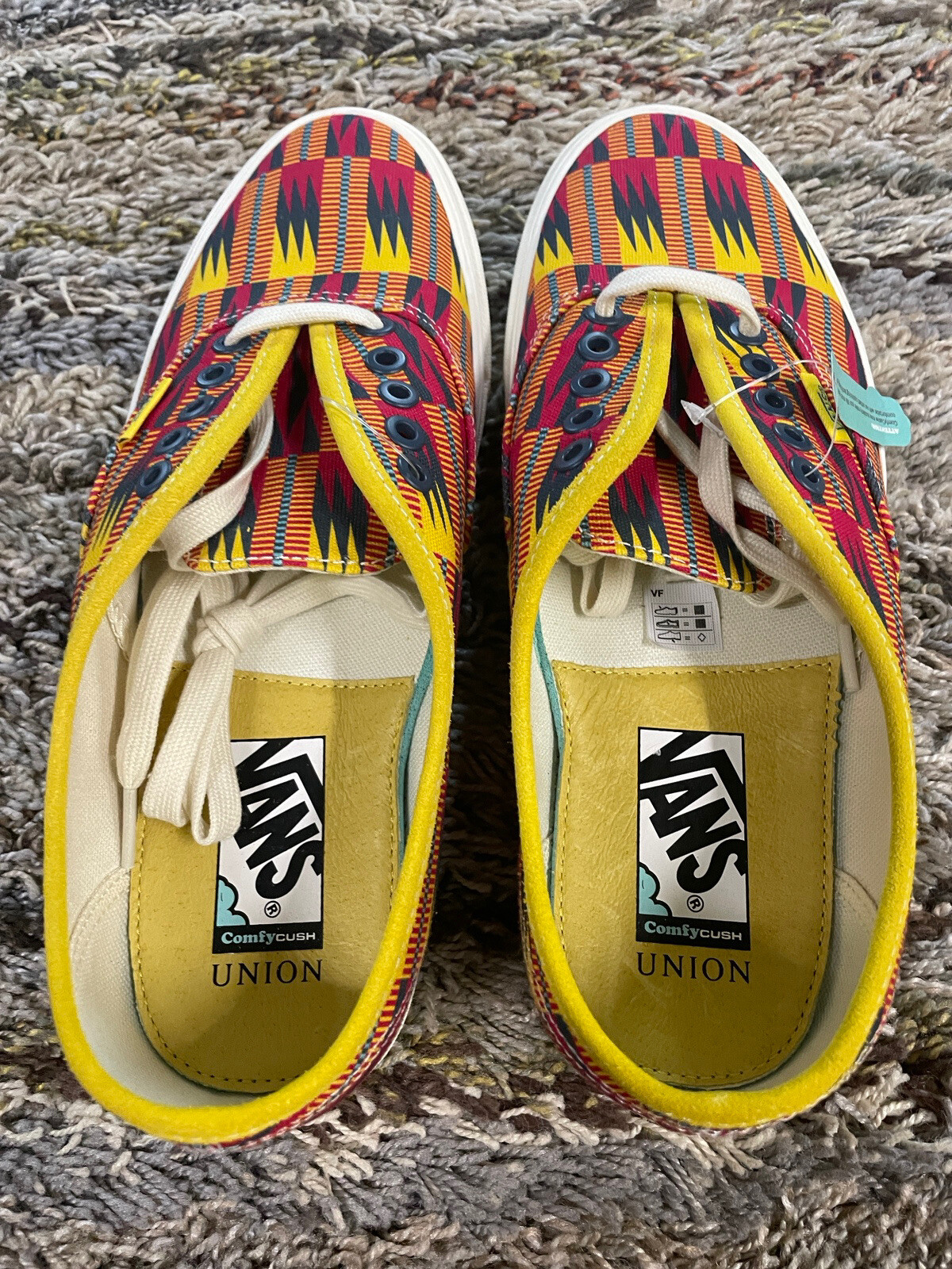 Vans Authentic Union Kente Cloth Comfycush SNEAKERS US Men 8 Women 9.5