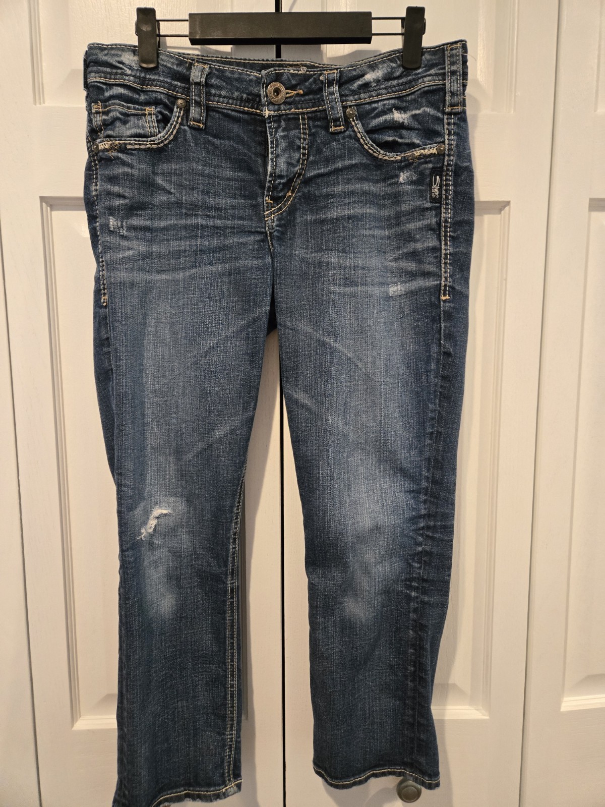 Silver Elise Jean Capri Waist 28 and Length 22.5
