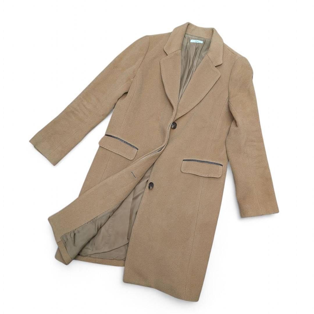 IENA Women’s Cashmere Blend Chester Coat Brown Long S Excellent Japan