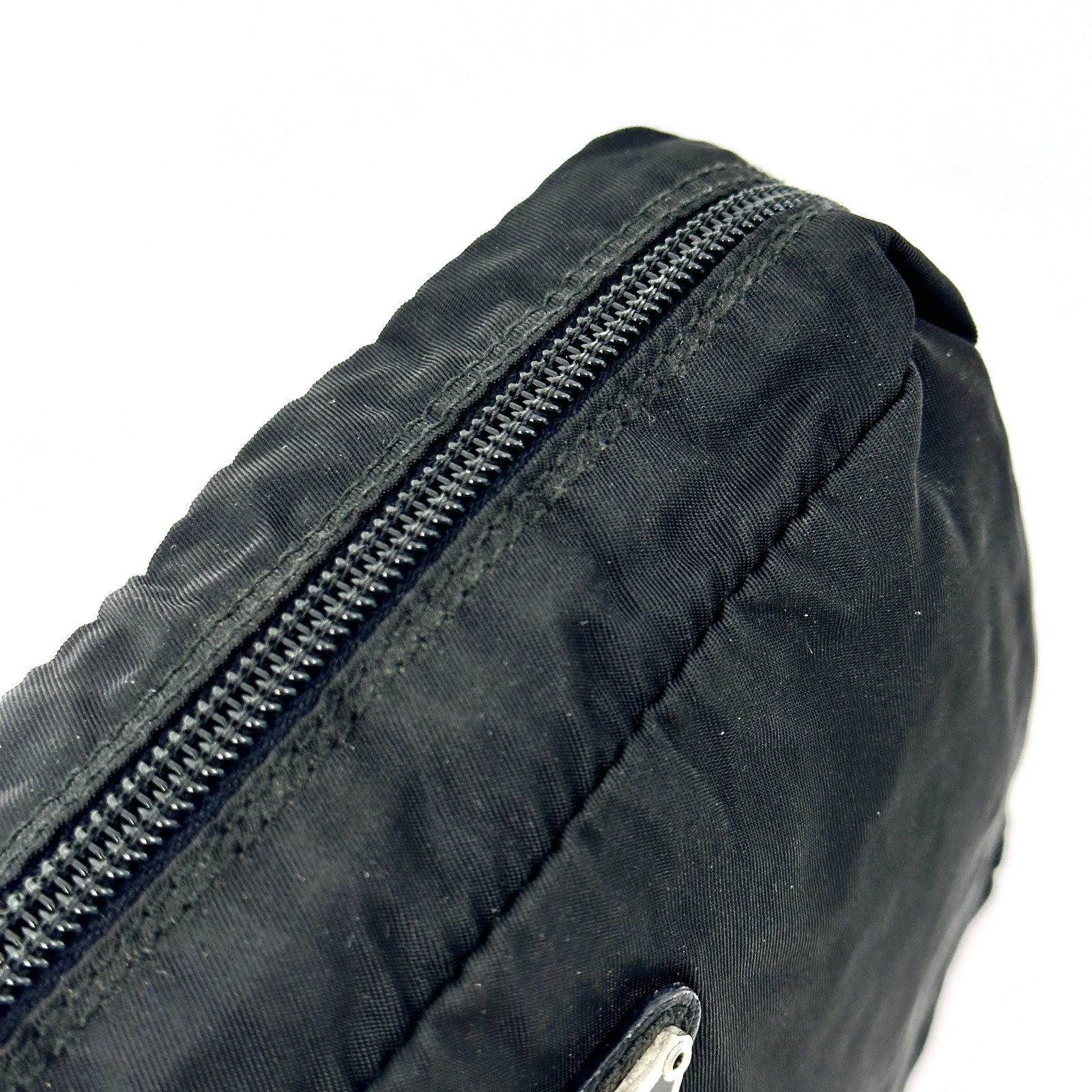 PRADA Cosmetic Pouch Nylon Black Authentic
