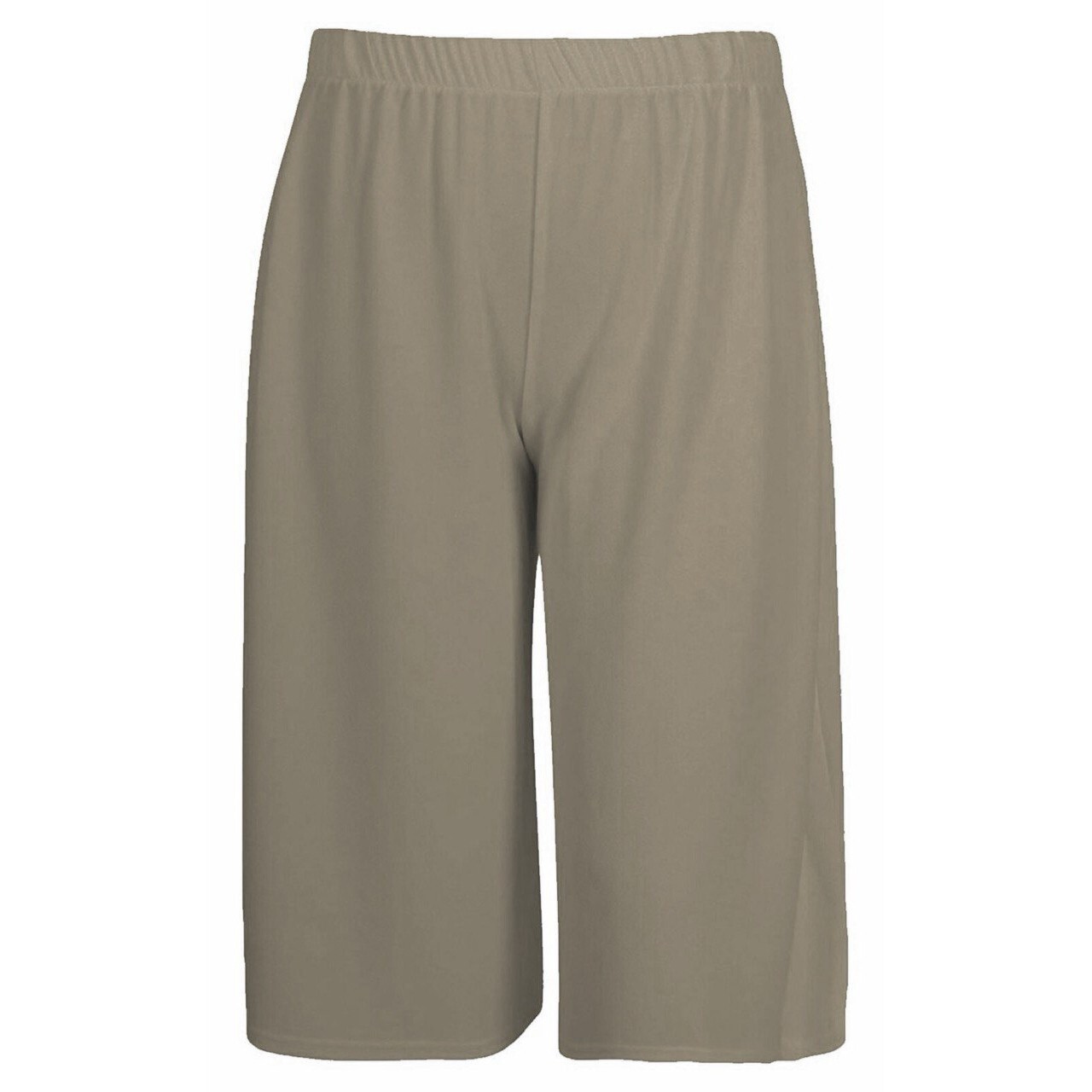 Womens 3/4 Palazzo Trousers Ladies Elasticated Stretch Wide Leg Shorts 8-26
