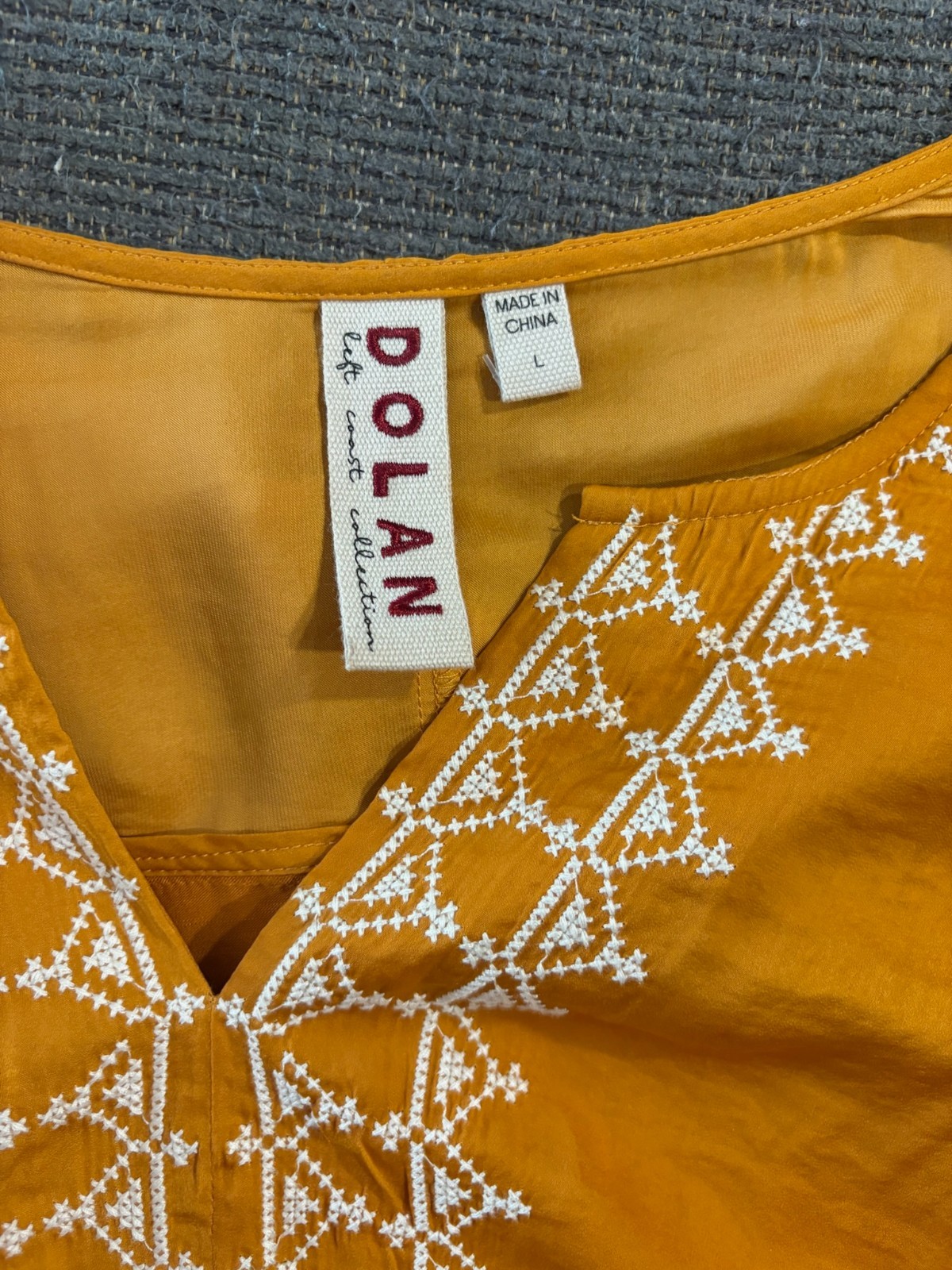 Dolan Left Coast Collection Golden Yellow Blouse, Size L, Excellent Condition