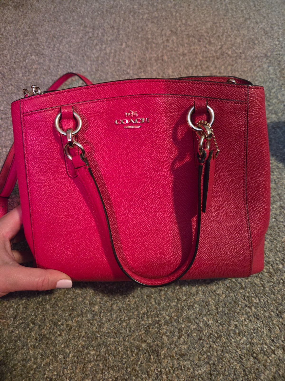 Authentic Coach Minetta Crossgrain Leather Crossbody (F57847)