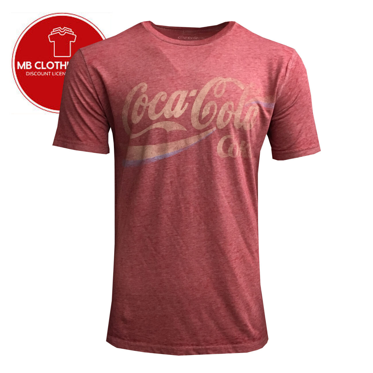 Men’s T-Shirt Coke Vintage Logo Red Cotton Sizes Small Medium Large XL 2XL