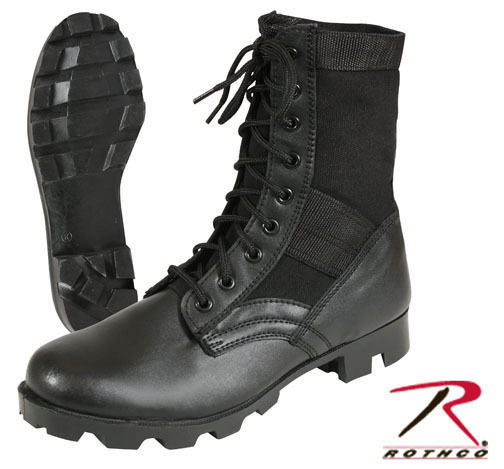 ROTHCO 8″ Tall Steel Toe Panama Sole G.I. Style Jungle Boots, Style 5781, Black