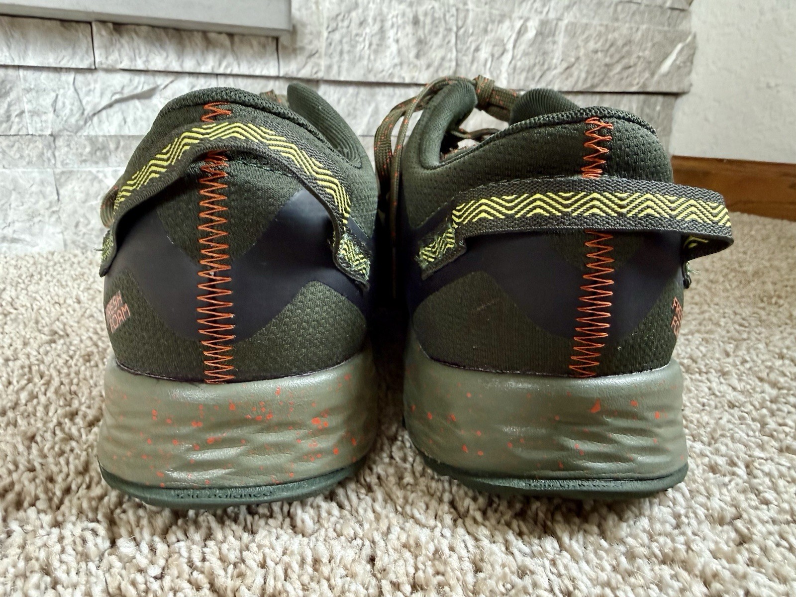 Men’s New Balance Hiking Trail Shoes Sneakers Green Size 15 4E Fresh Foam ARISHI