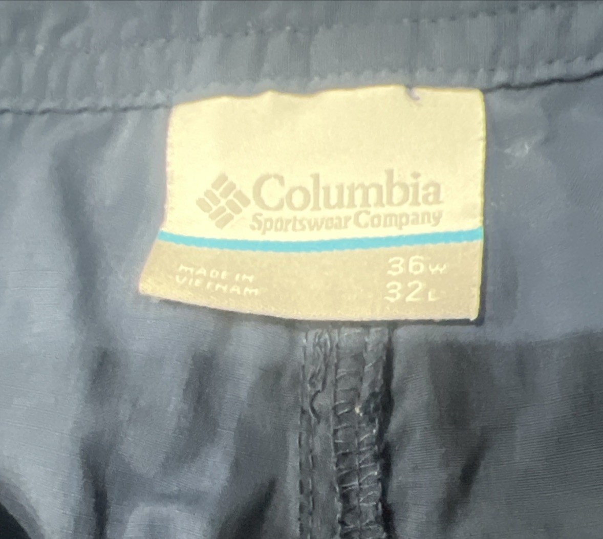 Columbia Pants Mens 36X32 Blue Cargo PFG Perfromance Fishing Tech Outdoor Hiking