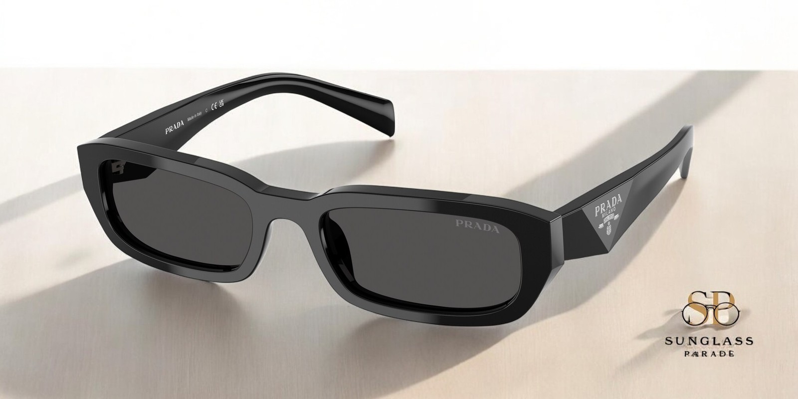 PRADA PR B06S 16K08Z Black Dark Grey 53 mm Women’s Sunglasses