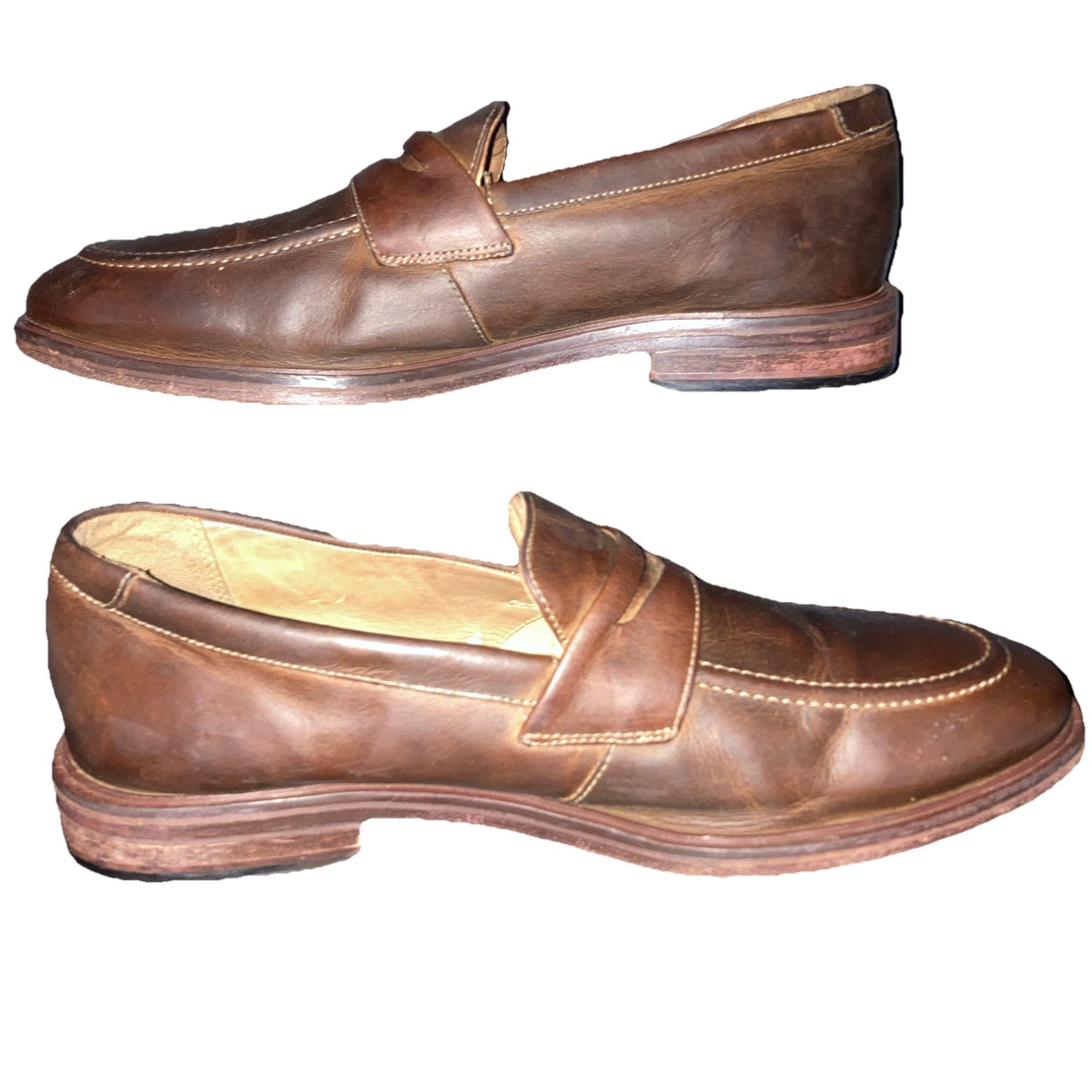 Bostonian Men’s Mckewen Step Brown Leather Dress Loafers Size US 8M $150