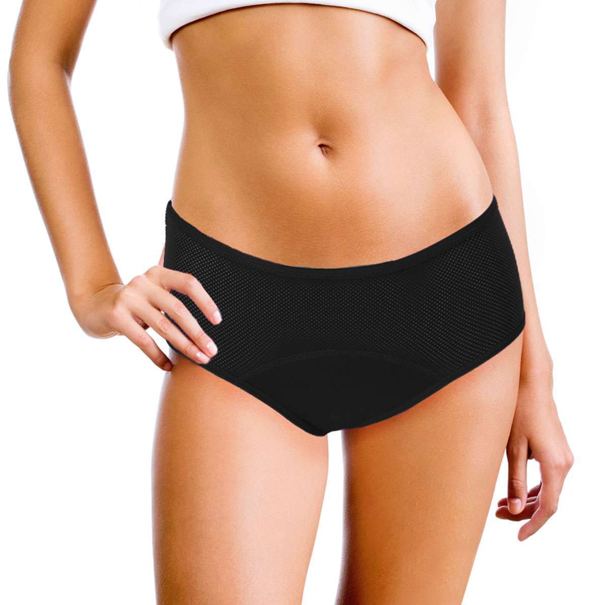 4 Pack Menstrual Period Underwear Girls Leak Proof Pull on Ladies Panties Briefs
