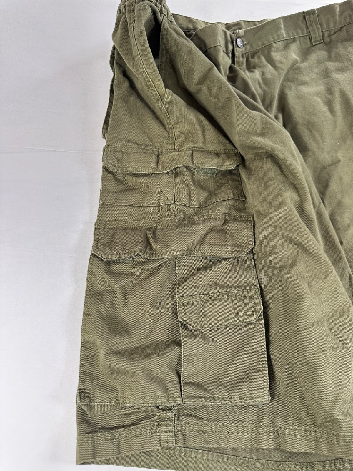 Boulder Creek Trading Co Cargo Shorts Men’s 46 Tall Olive Green 12” Cotton