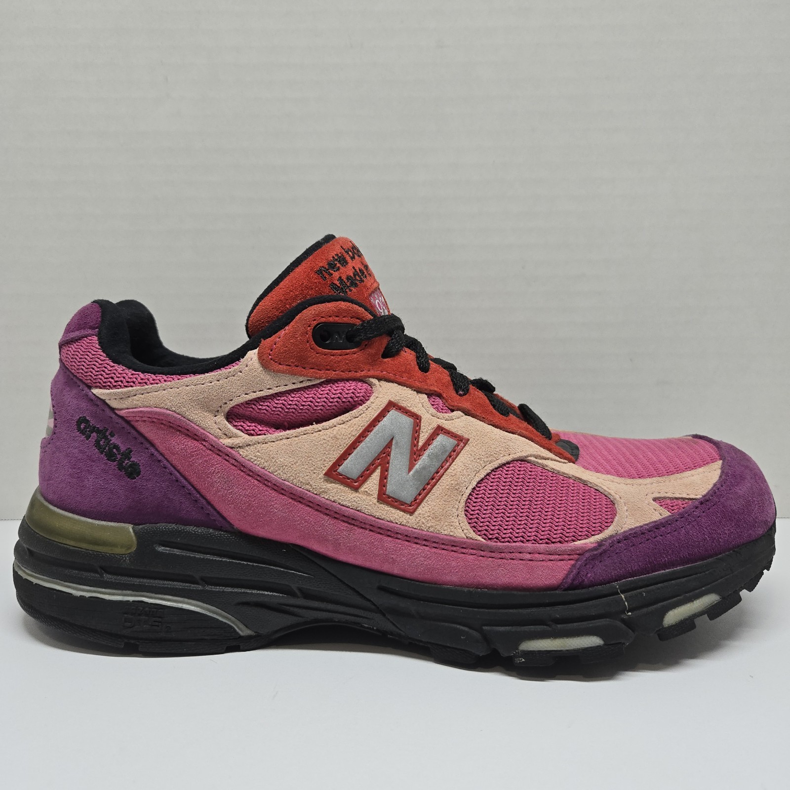 Custom New Balance 993 Made In USA US993W1 Pink Red Purple Men Size 8.5