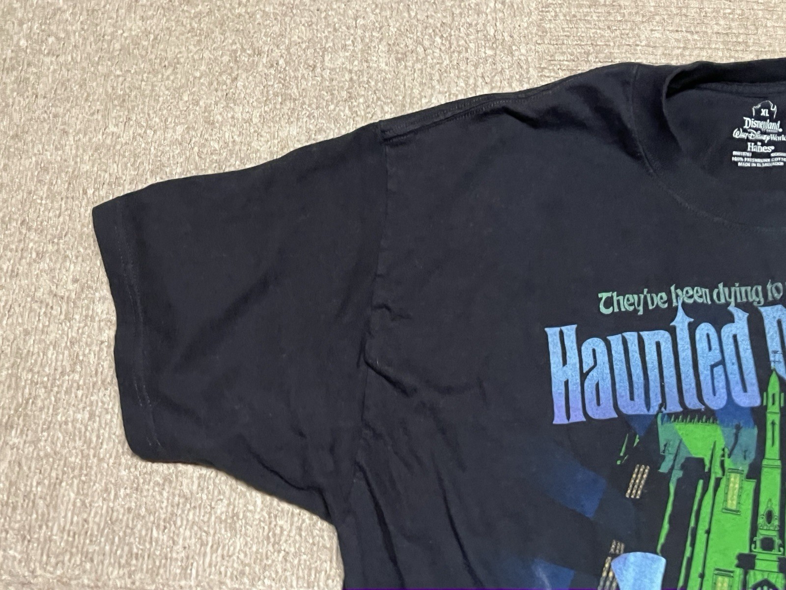 Disney Haunted Mansion Liberty Square Shirt Hanes Disneyland World Halloween XL