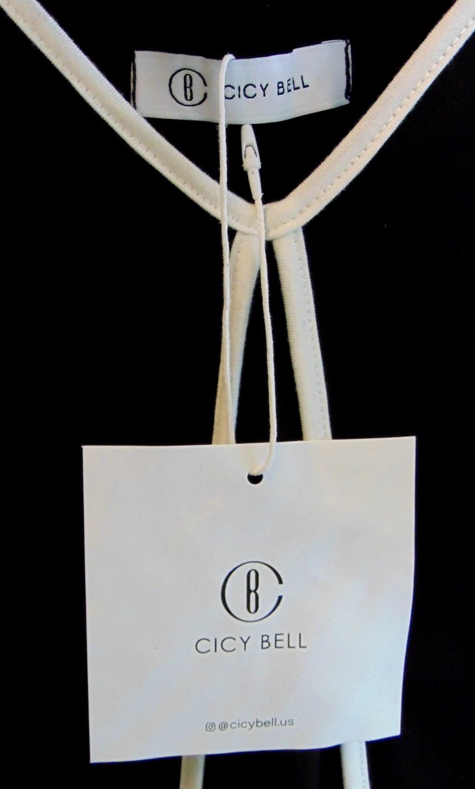 CICY BELL Womens 2 Pc Lounge Set Sleeveless Top & Wide Leg Pants M Black NWT
