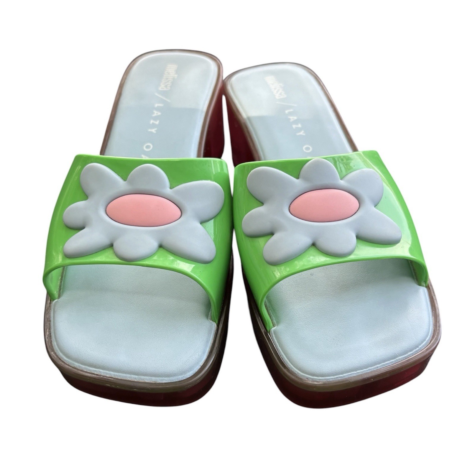 Melissa Lazy oaf jelly sandals flower power heels Women’s Size 5