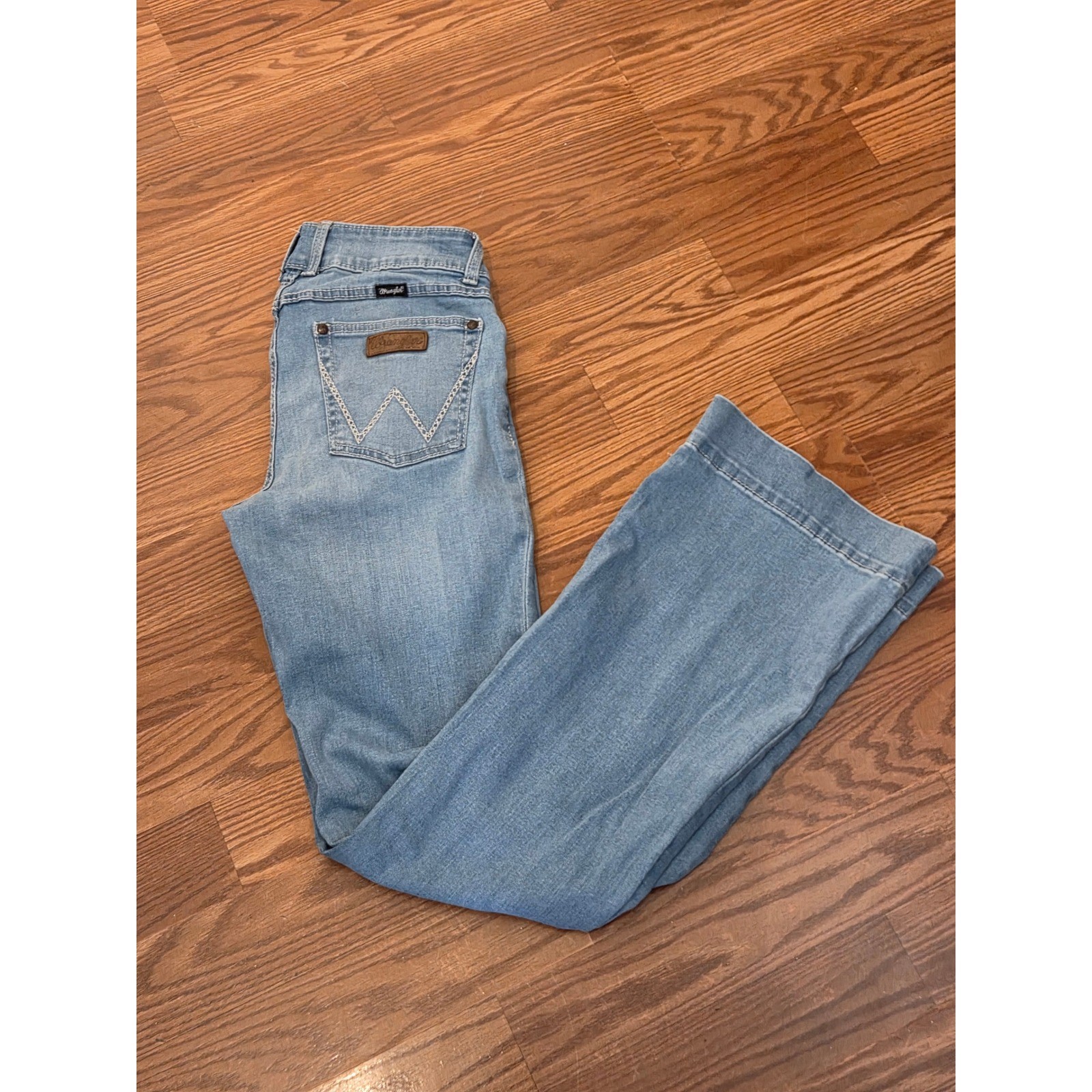 Wrangler Retro Womens High Rise Flare Leg Jeans Light Wash 09MWWOH 7×34
