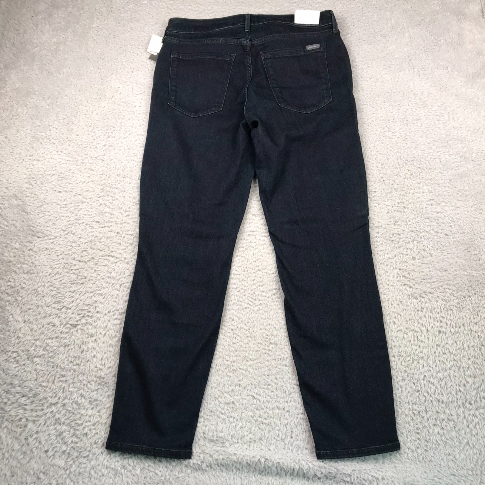 Eddie Bauer Jeans Womens 12 (33×27) Blue Slightly Curvy Skinny Stretch Denim NEW