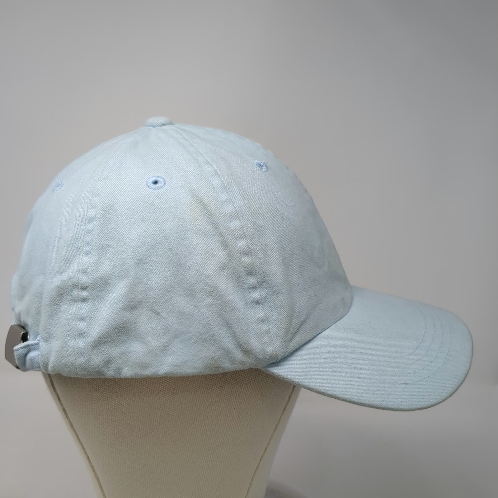 Blue Baseball Cap One Size Adjustable Blank Curved Brim Plain Solid Cotton Hat