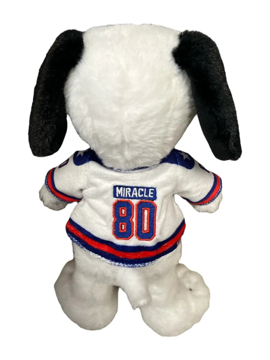 Snoopy Miracle on Ice White Jersey 10 Inch Plush