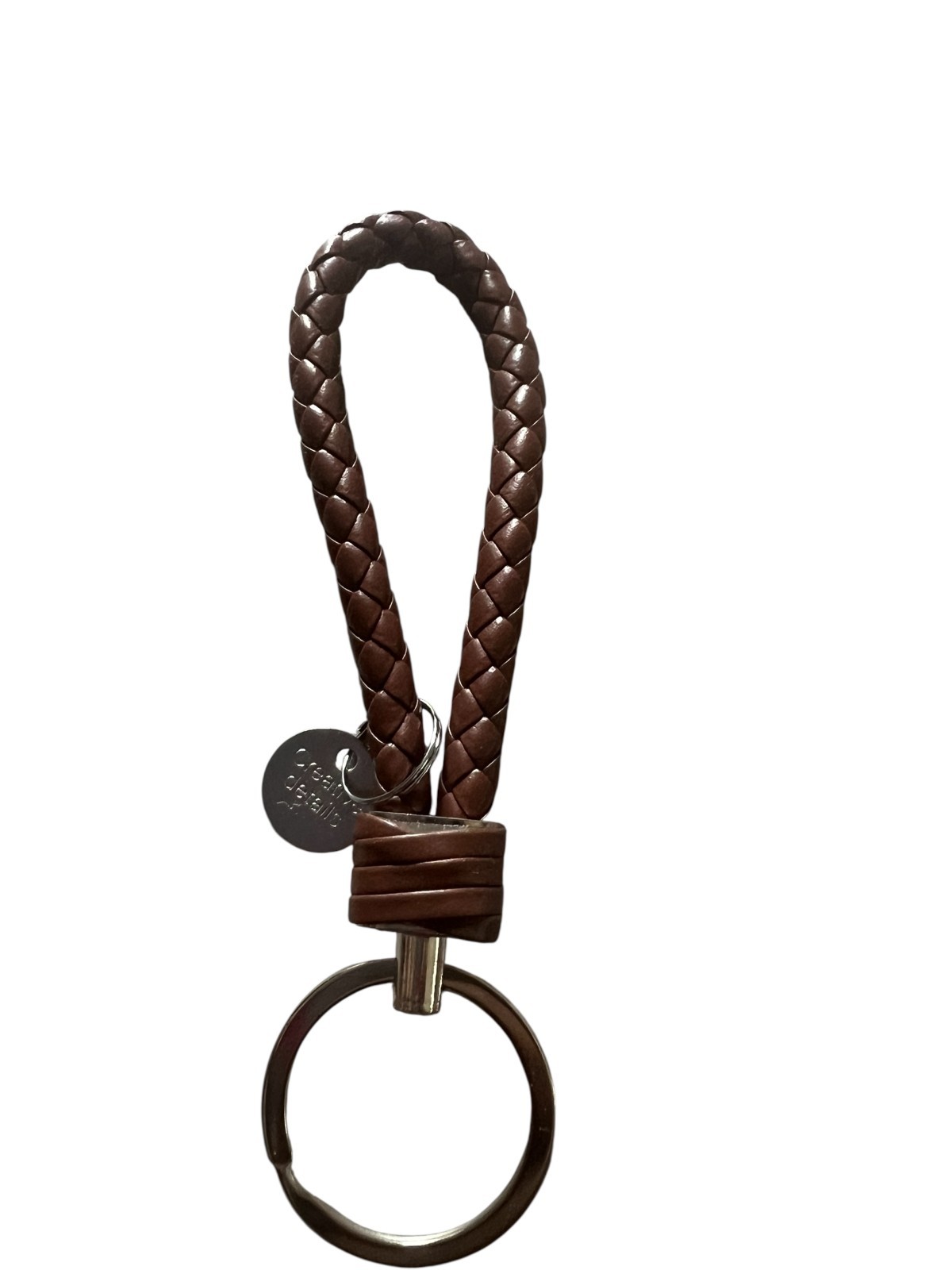 1 PC PU Leather Keychain Car Keyrings Braided Woven Rope Key Chains