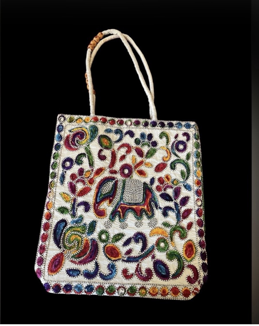 New Boho Embroidered Mirrored Shoulder Bag