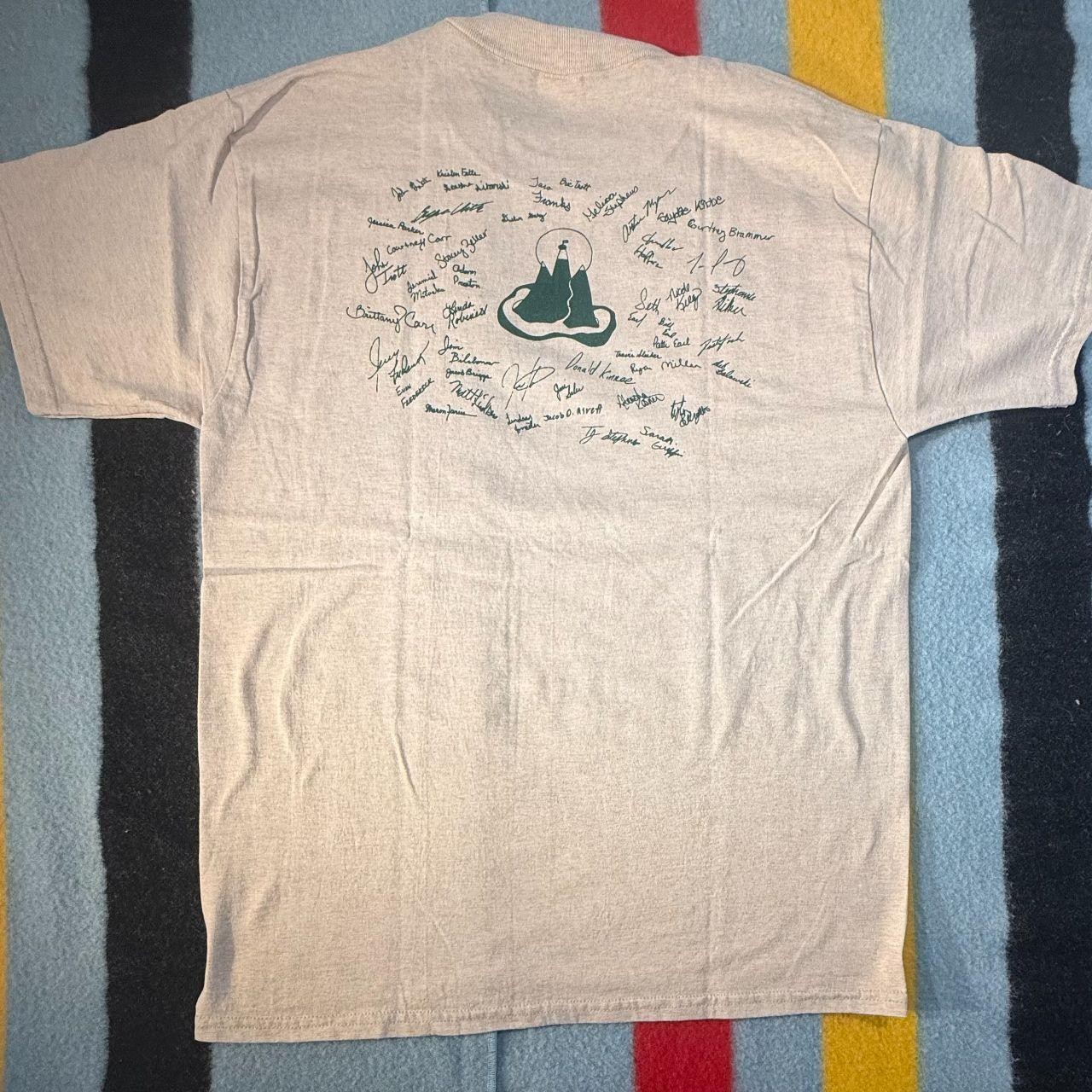 Vintage 2001 AEWE Green Mountains Vermont Event Tee with Participant Signatures