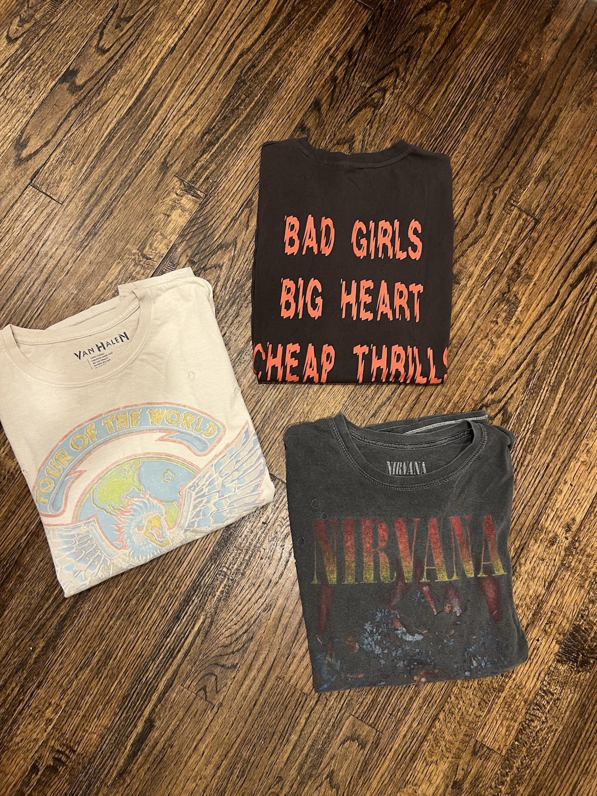 Women’s oversized graphic tee bundle featuring three vintage-inspired tees