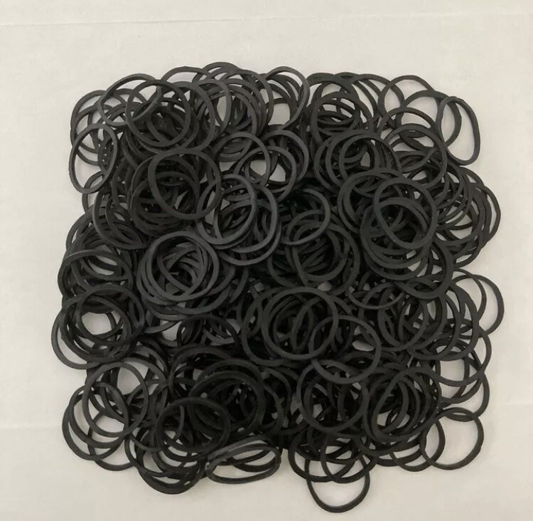50 PCS SMALL BLACK RUBBER BANDS