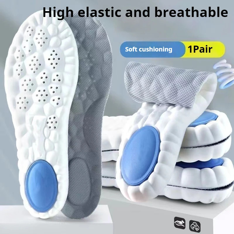1Pair Super Soft Insoles Men Running Sports Shoes Insole Feet Memory foam Shock