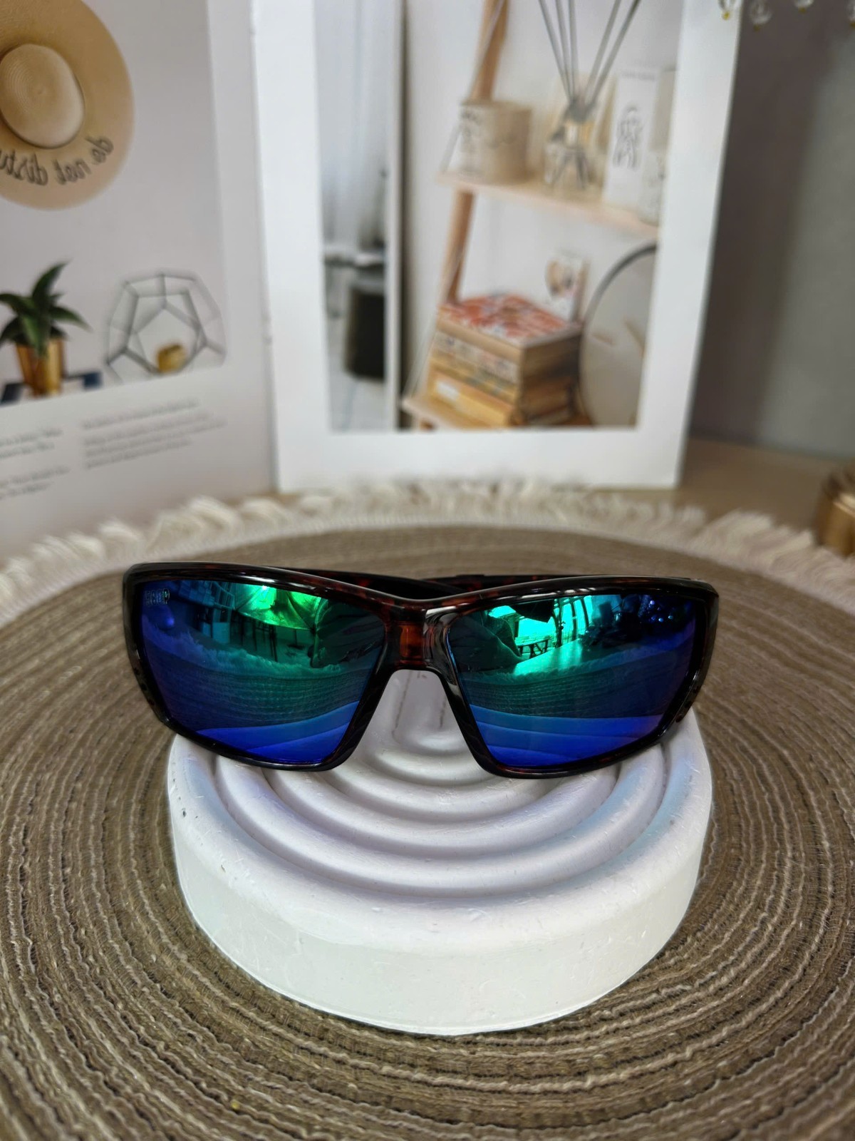COSTA Del Mar Tuna Alley Sunglasses – Polarized 580P Lenses – Black / Blue NEW