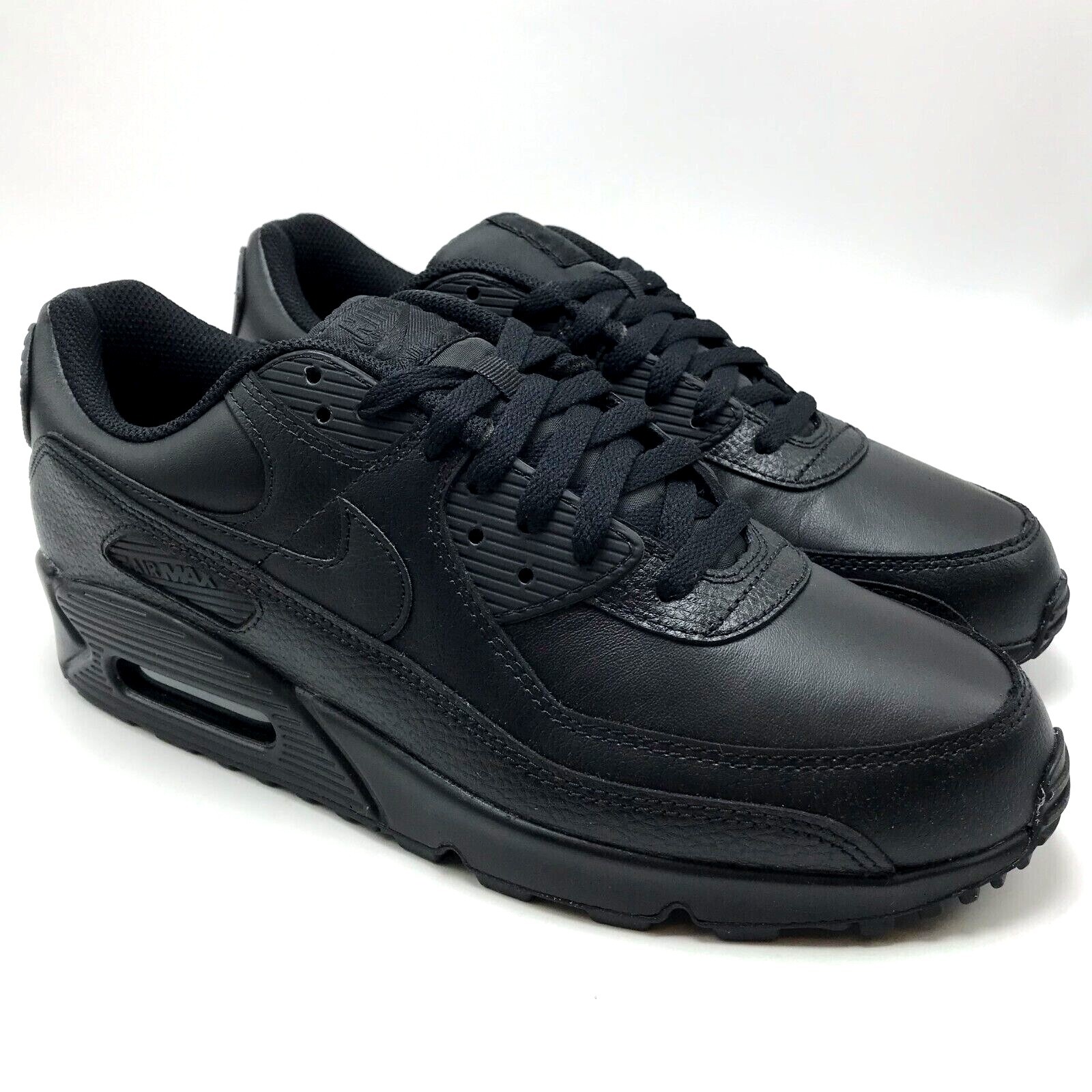 *NEW* Men Nike Air Max 90 Leather Black/Black (CZ5594 001), Sz 8.0 – 14.0