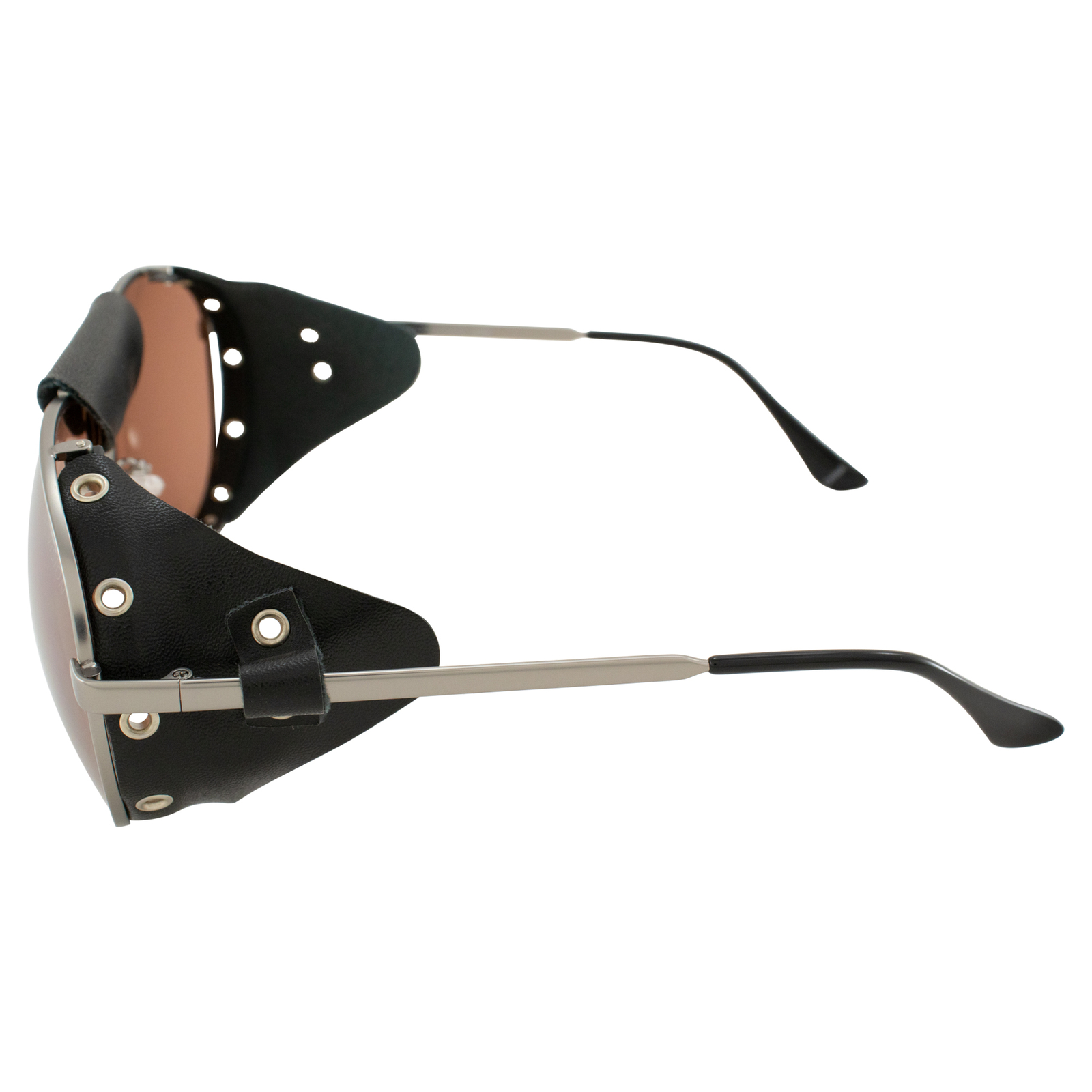 Global Vision Aviator-3 Motorcycle Sunglasses w/Side Shields Gunmetal Frames