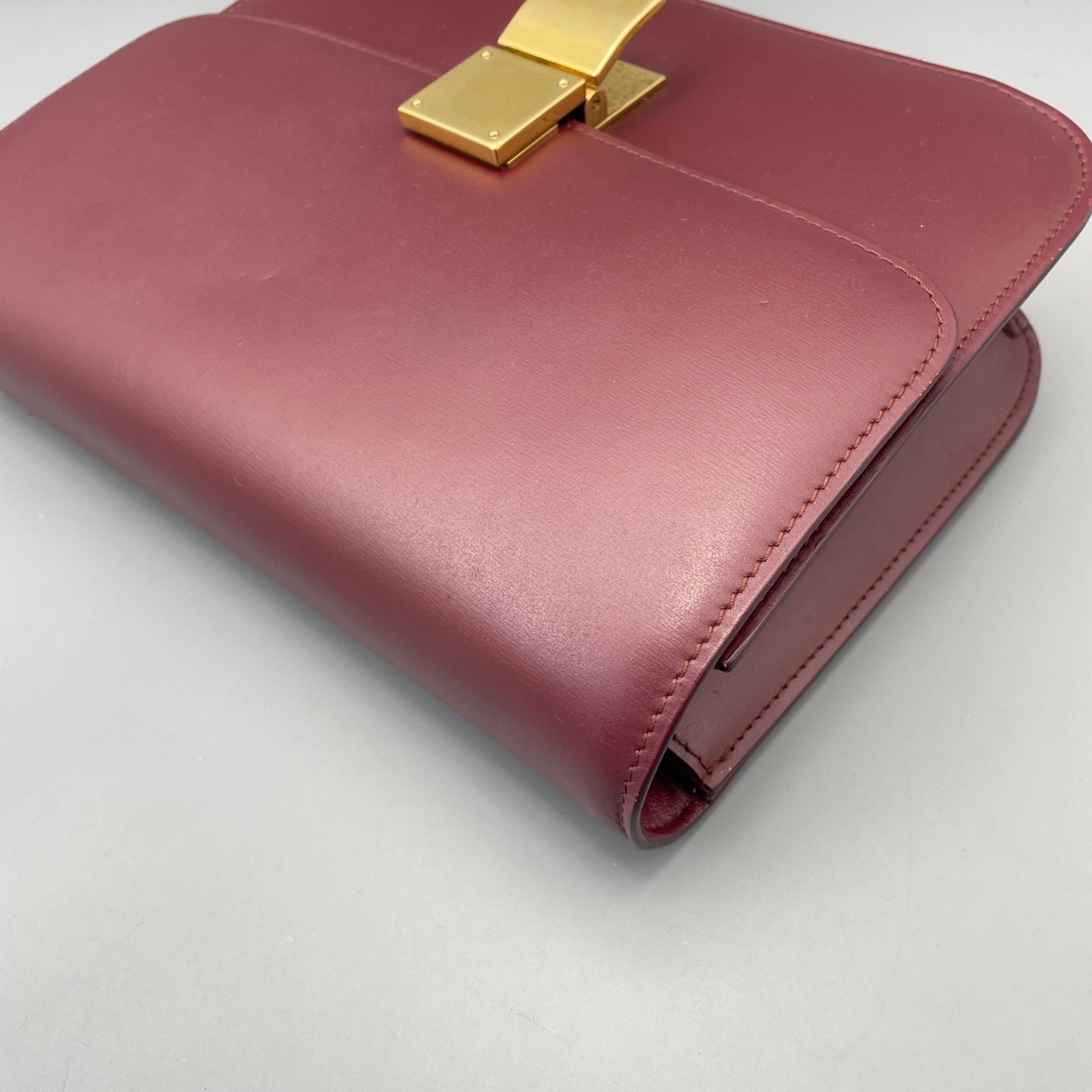 Celine Pre-Owned Authentic Luxury Handbag Burgundy 24*18*7cm