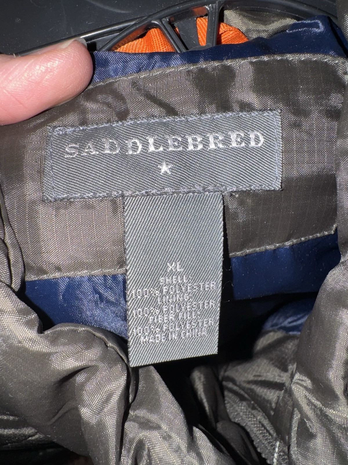 Saddlebred XL Quilted Full Zip Stand-Up Collar Vest Black Pockets Casual Winter
