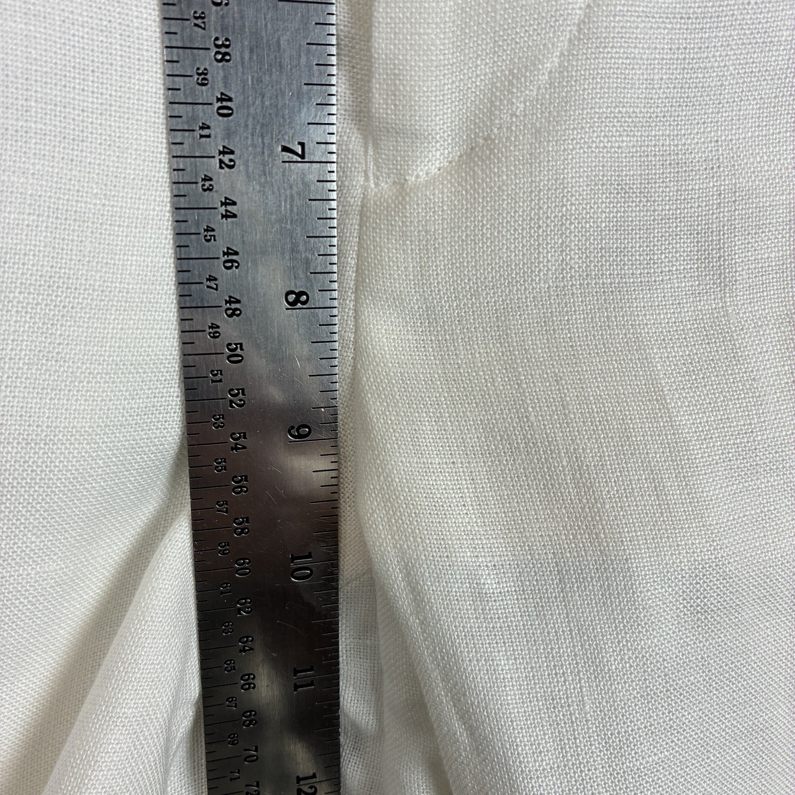 Baird McNutt Murano Linen Pants Men’s 30×30 White Chino Lined Cuffed Flat Front