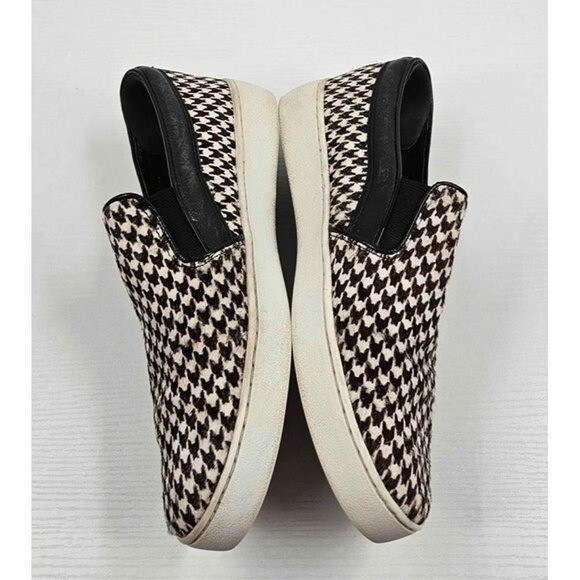 Michael Kors Keaton Black White Print Smooth Feel Sneaker Shoe Sz 6.5