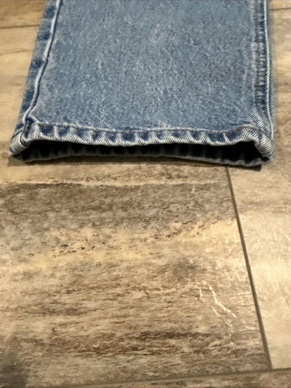 Carhartt Jeans Mens 36×30 Blue Medium Wash Carpenter Dungaree Fit Workwear