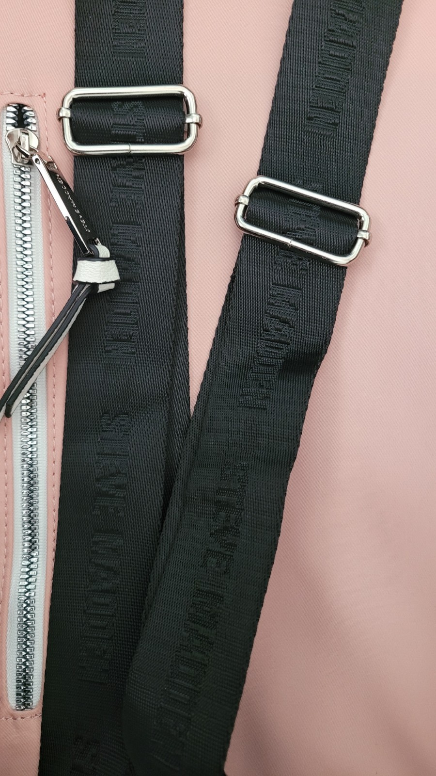 Steve Madden Nylon Logo Backpack, Pink and Black Set, Steve Madden Backpack Set