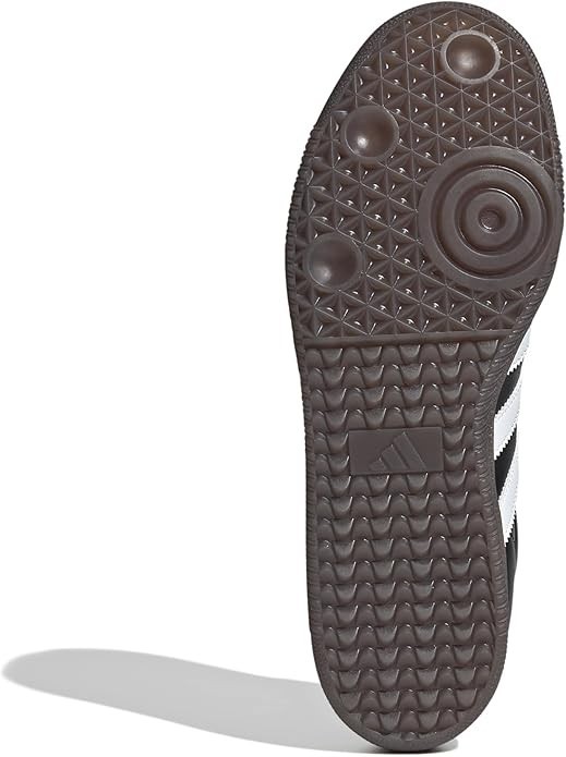 adidas Samba Indoor Sneaker, Black/White/Gum, 3.5 US Unisex Big Kid – NEW